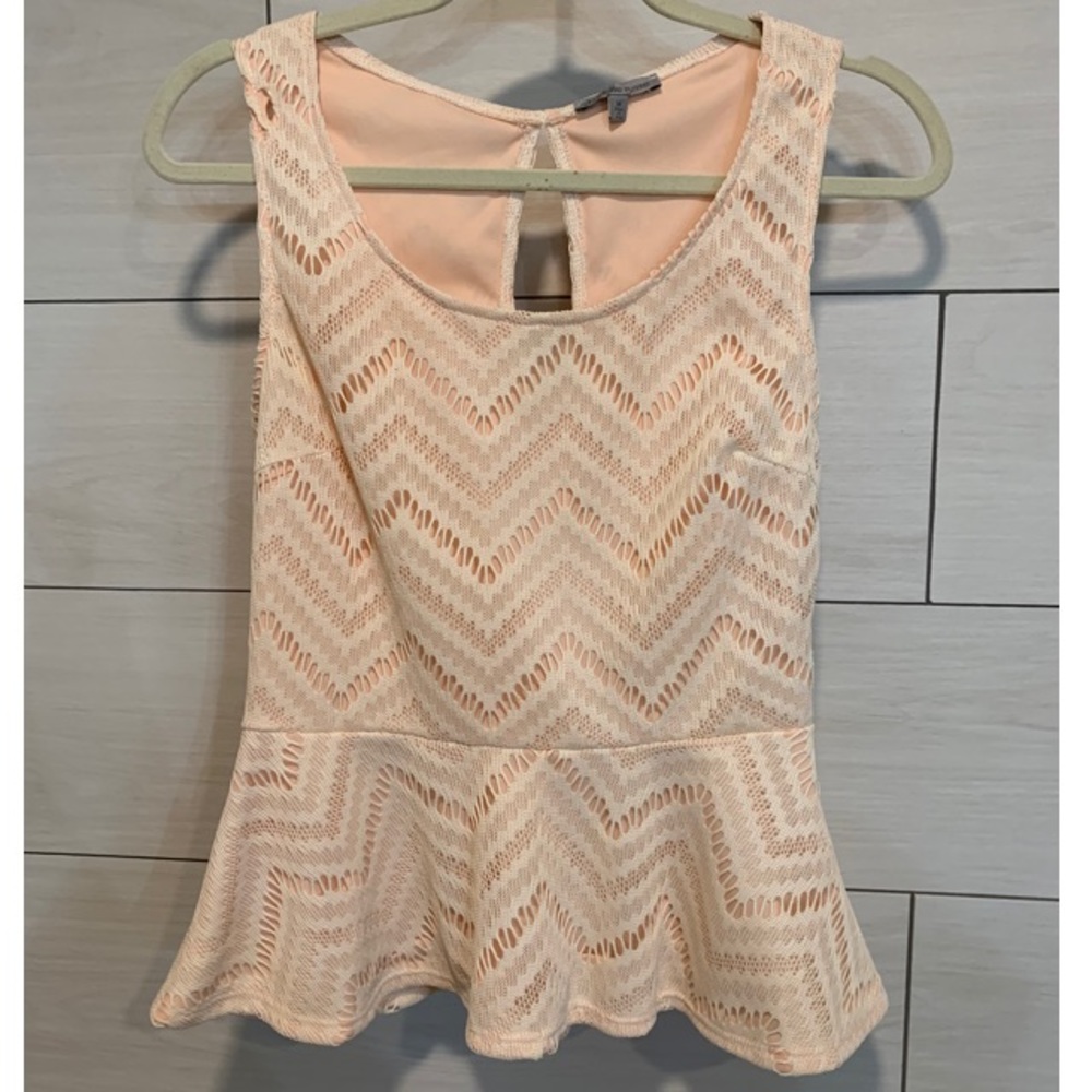Light Coral Peplum Top